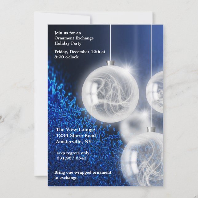 Ornament Exchange Holiday Party Invitation (Front)