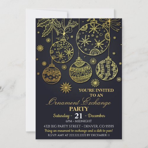 Ornament Exchange Party Invitation
