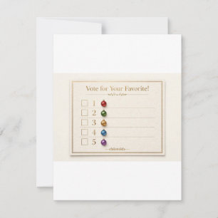 Ornament Exchange Voting Ballots Note Card