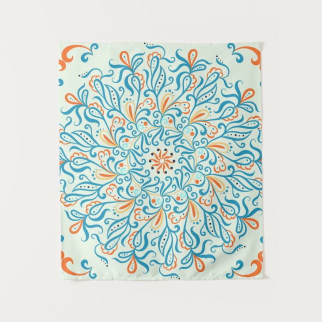 Ornament for ceramic tile. Abstract pattern.  Tapestry (Front)