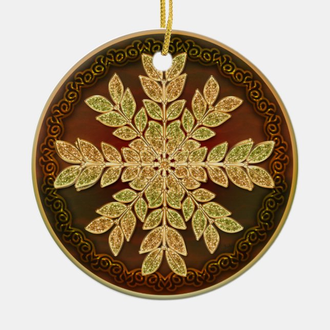 Ornament Golden Rosette (Front)