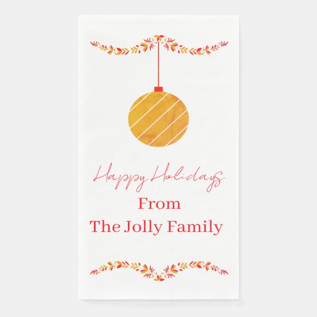 Ornament guest towel  (Front)