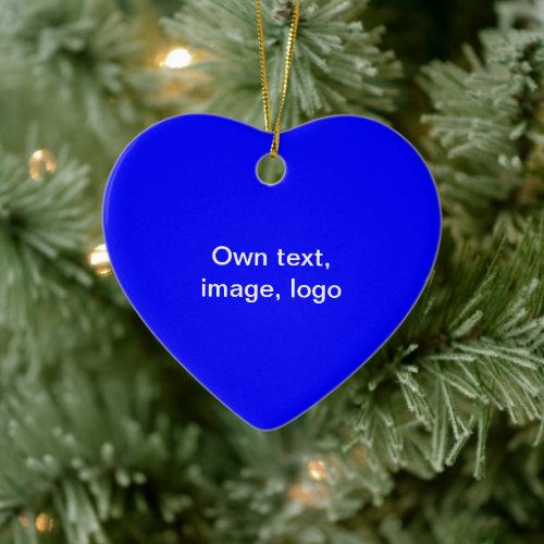 Ornament Heart Ceramic uni Royal Blue
