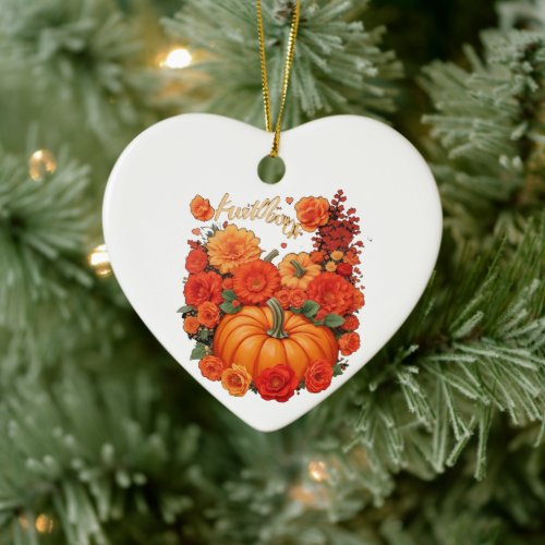 Ornament heart happy halloween