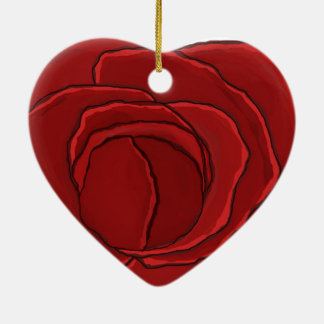 Ornament Heart "Red Rose"