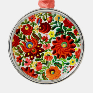 ornament, hungarian, embroidery, kalocsai metal ornament