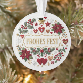 Ornament in embroidery design, Christmas gift