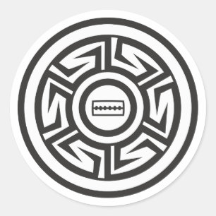 Ornament Indians Native American Anasazi Classic Round Sticker