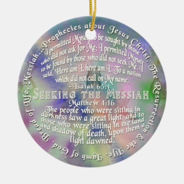 ORNAMENT Messianic Prophecies ISAIAH 65:1 Matthew (Front)