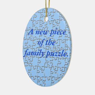 Ornament - New piece of the family puzzle (blue)
