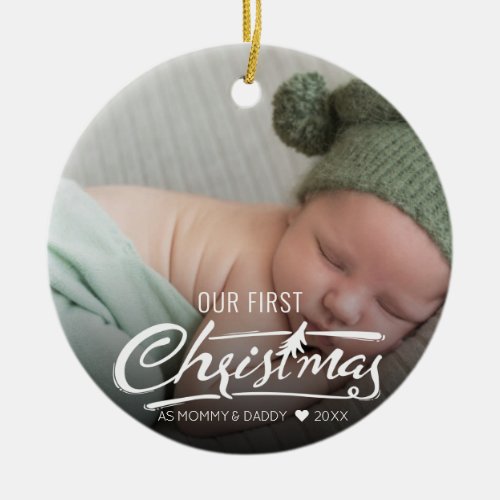 Ornament Our first Christmas as mom and dad Baby p