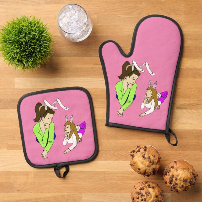 Ornament Oven Mitt & Pot Holder Set (Top Down)