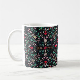 ornament paisley,skulls and bones Bandana Print,fa Coffee Mug