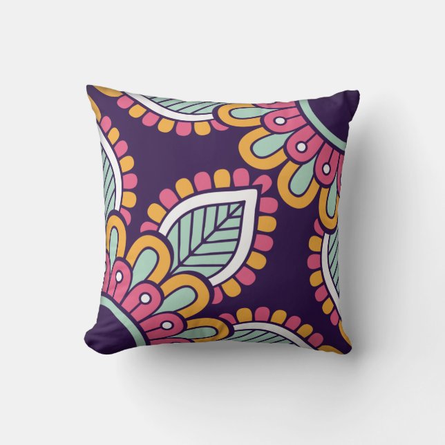Ornament Pattern Throw Pillow (Front)