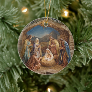 Ornament Peaceful Nativity Scene