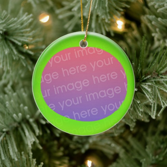 Ornament - Personalize green ball (Tree)