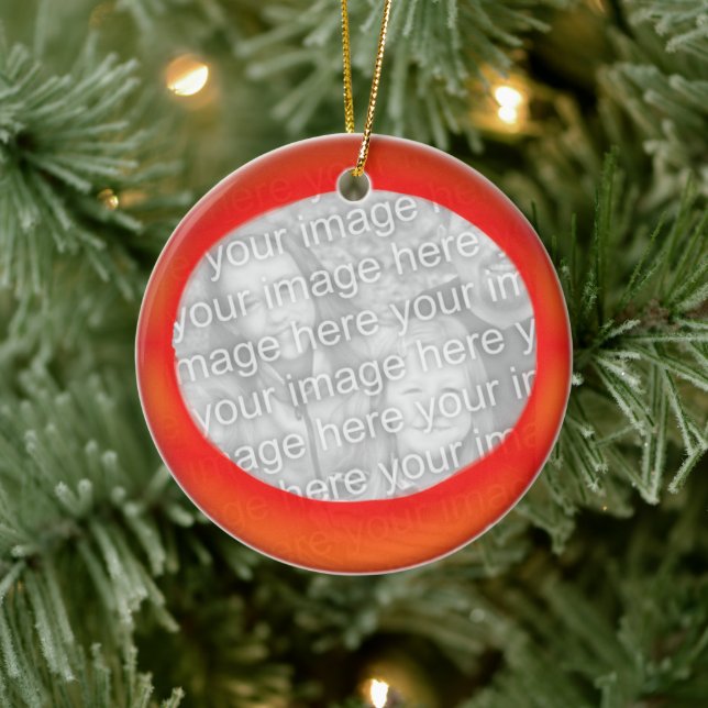 Ornament - Personalize Red ball (back) (Tree)