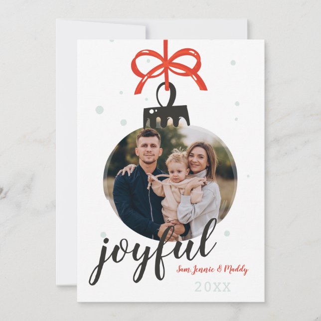 Ornament Photo Holiday Card (Front)