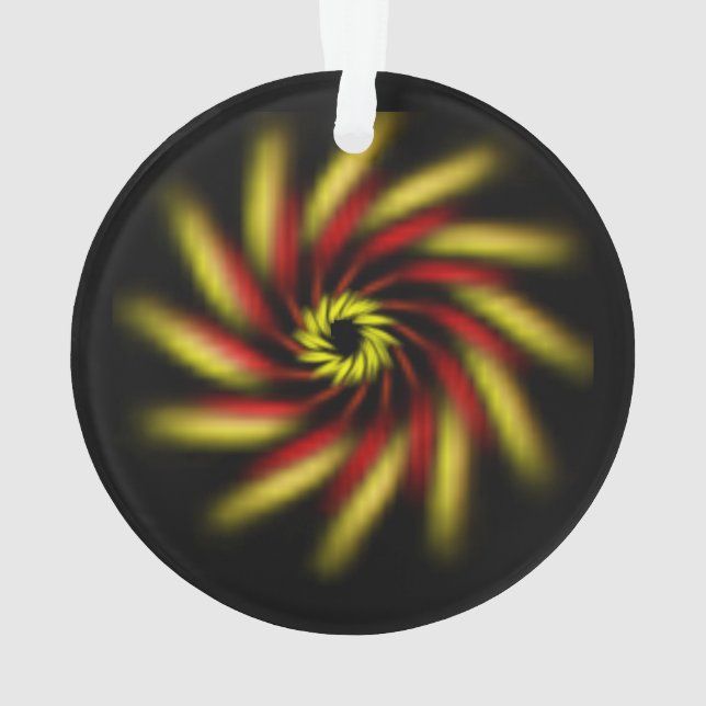 Ornament - Pinwheel on Black (Back)