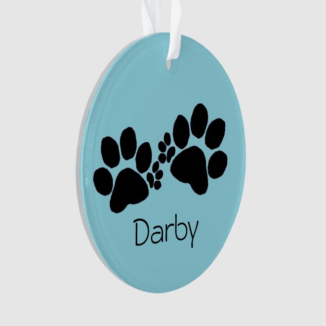 Ornament - Polydactyl Paw Prints and Photo (Front)