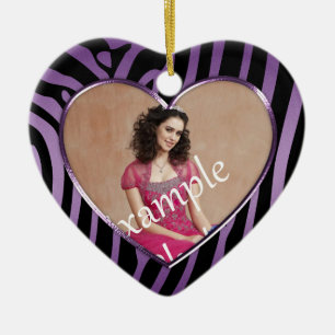 Ornament Purple Black Zebra Sweet 16