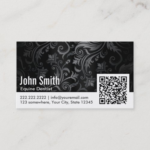 Ornament QR Code Equine Dentist Business Card