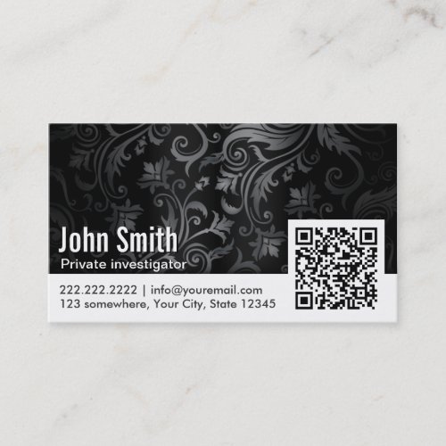 Ornament QR Code Investigator Business Card