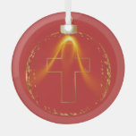  Ornament Red Golden Light