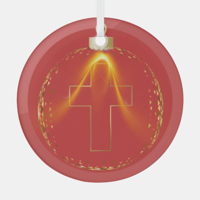  Ornament Red Golden Light (Front)