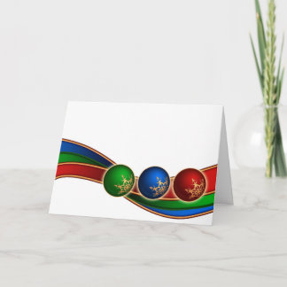 Ornament Ribbon Christmas Greeting Card