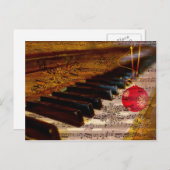 ornament rustic  piano teacher Christmas PostCard (Front/Back)