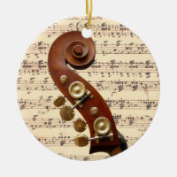 Ornament - Scroll with sheet music