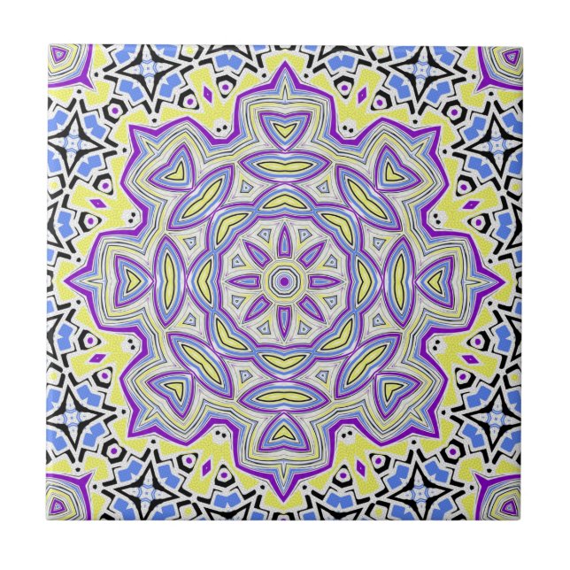 Ornament snowflake ceramic tile (Front)