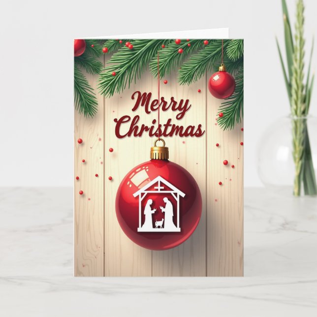 Ornament Stable Scene Card (Front)