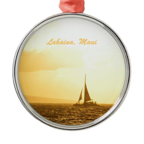 Ornament: Sunset Memories (Premium Round) Metal Ornament