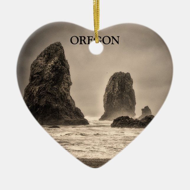 Ornament: The Needles 1 Toned (Heart) Ceramic Ornament (Front)