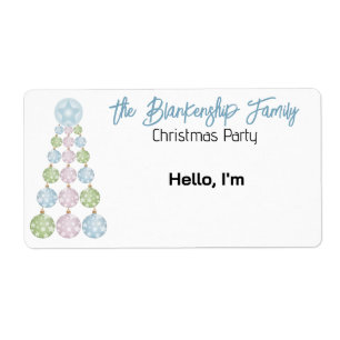 Ornament Tower Christmas Tree Paper Name Tag