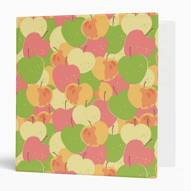 Ornament With Apples 3 Ring Binder (Front/Inside)