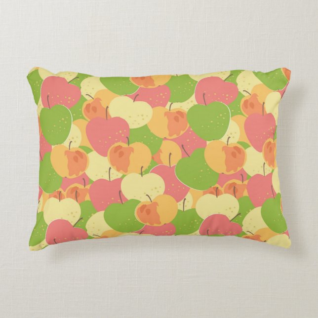 Ornament With Apples Accent Pillow (Front)