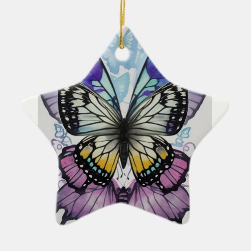 Ornament with butterfly design