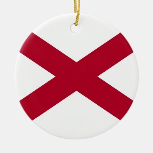 Ornament with flag of Alabama