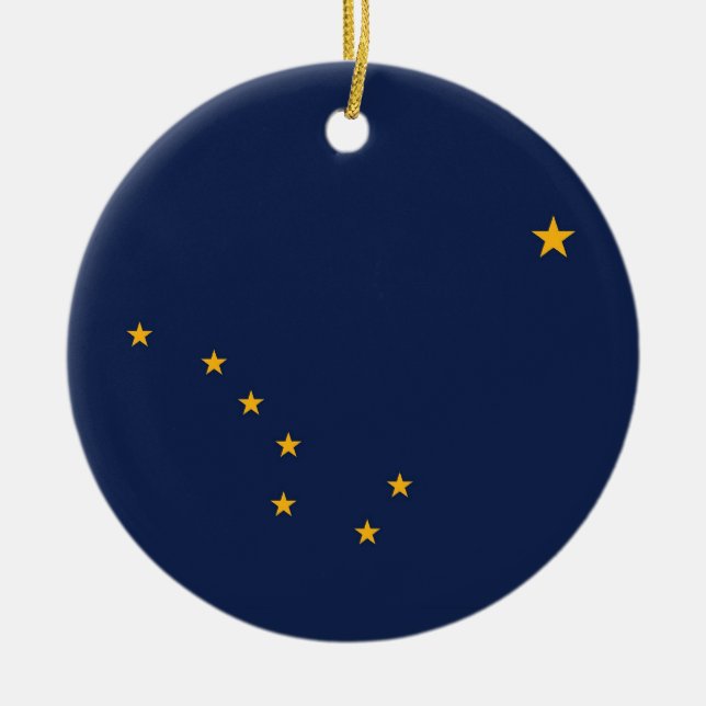 Ornament with flag of Alaska (Front)
