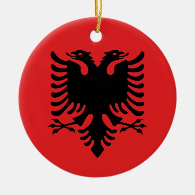 Ornament with flag of Albania (Front)