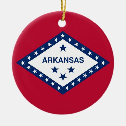 Ornament with flag of Arkansas