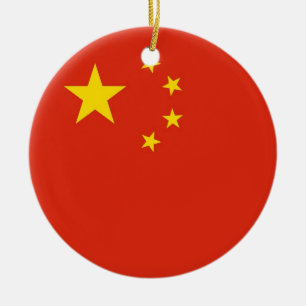 Ornament with flag of China