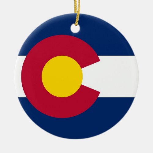 Ornament with flag of Colorado