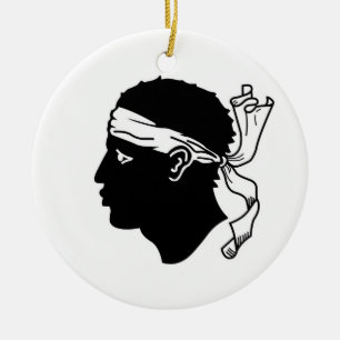 Ornament with flag of Corsica, France