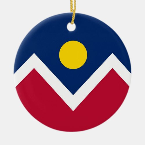 Ornament with flag of Denver Colorado