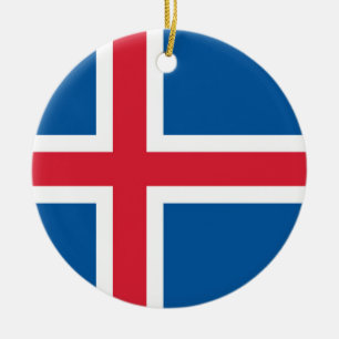 Ornament with flag of Iceland