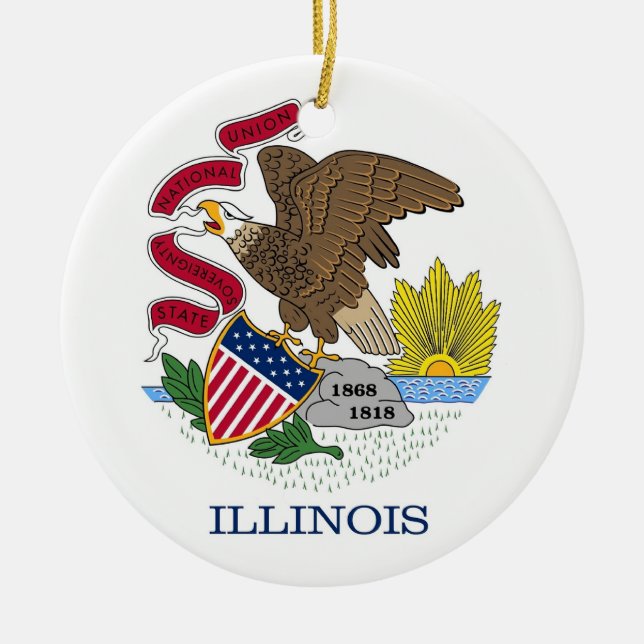 Ornament with flag of Illinois (Front)